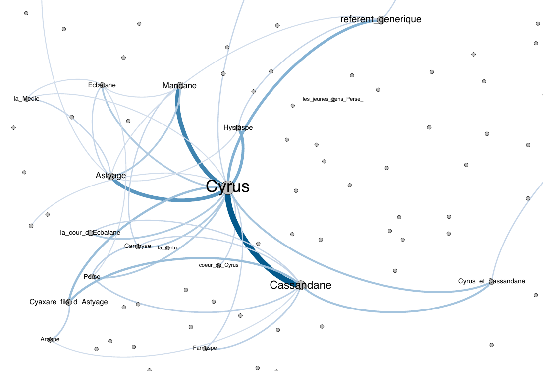 Network representing coreference